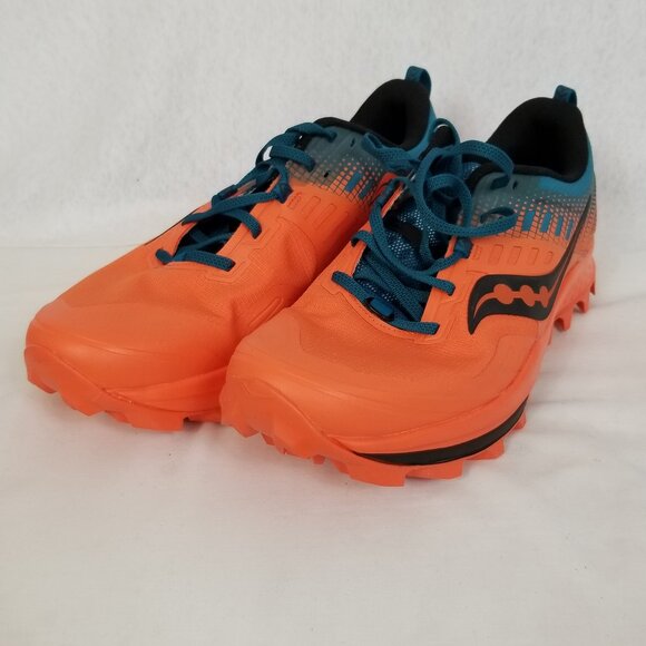 Saucony Other - SAUCONY Trail Pwrtrac Formfit Men's Running Shoes Orange Green Size 10.5 ~ 4394
